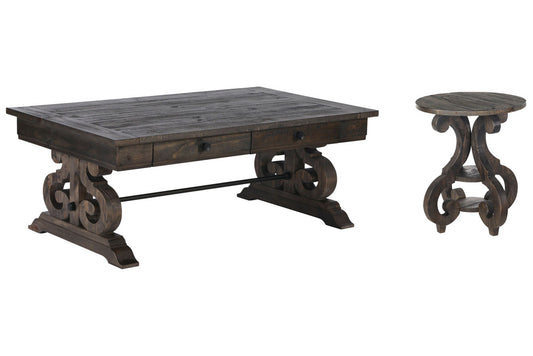 Magnussen - Bellamy Peppercorn Rectangular Cocktail Table With Accent End Table - T2491-43KIT1 view 1