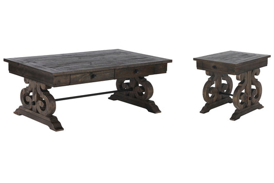 Magnussen - Bellamy Peppercorn Rectangular Cocktail Table With End Table - T2491-43KIT4 view 1