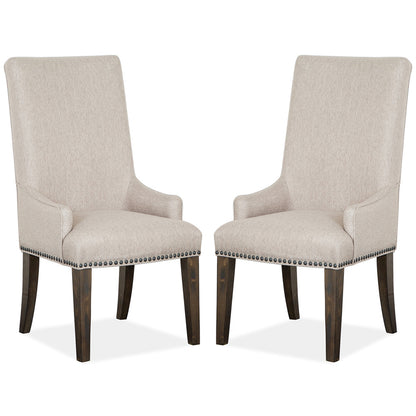 Magnussen - Bellamy Peppercorn Upholstered Host Chair Two Pack - D4796-63 view 1