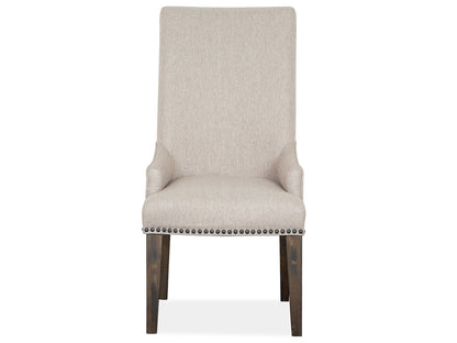 Magnussen - Bellamy Peppercorn Upholstered Host Chair Two Pack - D4796-63 view 2