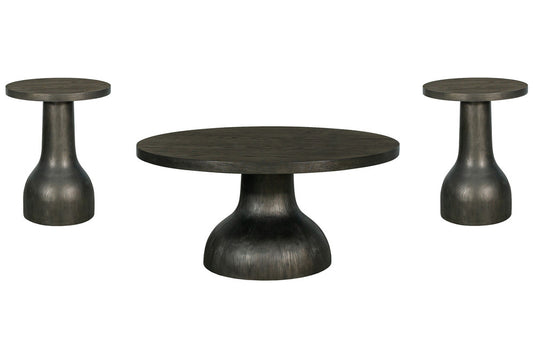 Magnussen - Bosley Coffee Bean Round Cocktail Table With 2 Accent Table - T5762-45KIT2 view 1