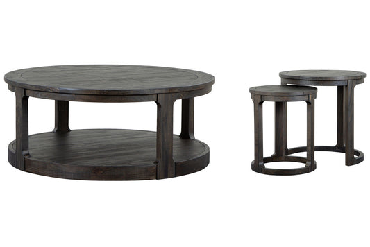 Magnussen - Boswell Peppercorn Round Cocktail Table With Nesting End Table - T5263-45KIT1 view 1