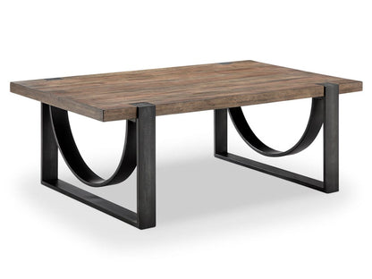 Magnussen - Bowden Rustic Honey And Distressed Iron Rectangular Cocktail Table With 2 End Table And Sofa Table - T4635-43KIT6 view 2