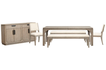 Magnussen - Braelyn Dorian Grey Extendable Rectangular Dining Table With 2 Benches 2 Side Chairs And Server - D5874-20-KIT26 view 1