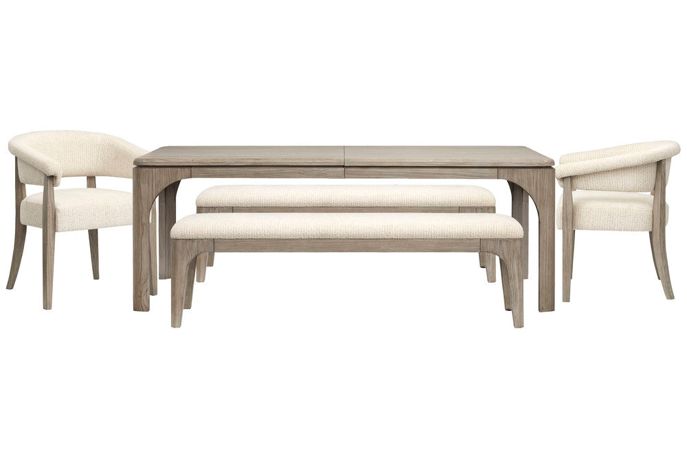 Magnussen - Braelyn Dorian Grey Extendable Rectangular Dining Table With 2 Benches And 2 Host Chairs - D5874-20-KIT28 view 1