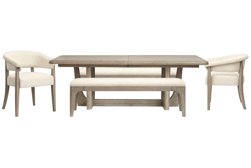 Magnussen - Braelyn Dorian Grey Extendable Rectangular Dining Table With 2 Benches And 2 Host Chairs - D5874-21-KIT28 view 1