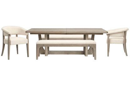 Magnussen - Braelyn Dorian Grey Extendable Rectangular Dining Table With 2 Benches And 2 Host Chairs - D5874-21-KIT28 view 1