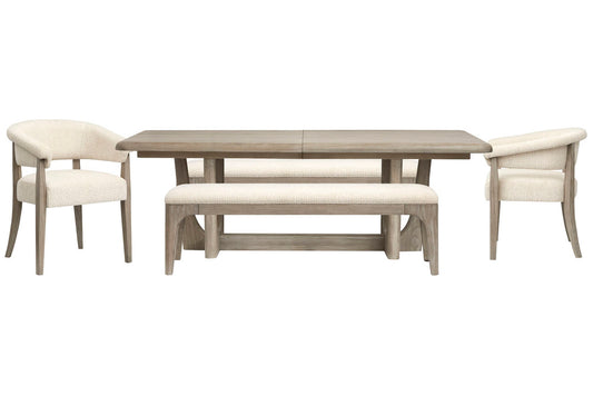 Magnussen - Braelyn Dorian Grey Extendable Rectangular Dining Table With 2 Benches And 2 Host Chairs - D5874-21-KIT28 view 1