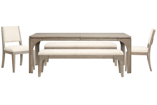 Magnussen - Braelyn Dorian Grey Extendable Rectangular Dining Table With 2 Benches And 2 Side Chairs - D5874-20-KIT25 view 1