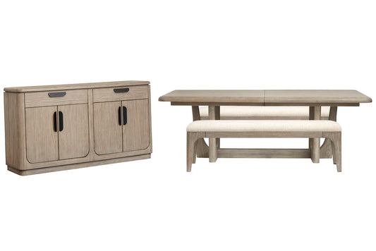 Magnussen - Braelyn Dorian Grey Extendable Rectangular Dining Table With 2 Benches And Server - D5874-21-KIT23 view 1