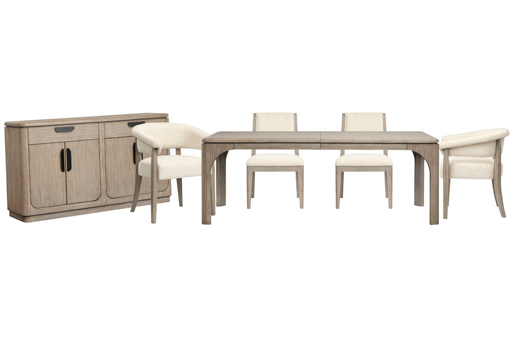 Magnussen - Braelyn Dorian Grey Extendable Rectangular Dining Table With 2 Side Chairs 2 Host Chairs And Server - D5874-20-KIT8 view 1