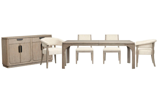 Magnussen - Braelyn Dorian Grey Extendable Rectangular Dining Table With 2 Side Chairs 2 Host Chairs And Server - D5874-20-KIT8 view 1