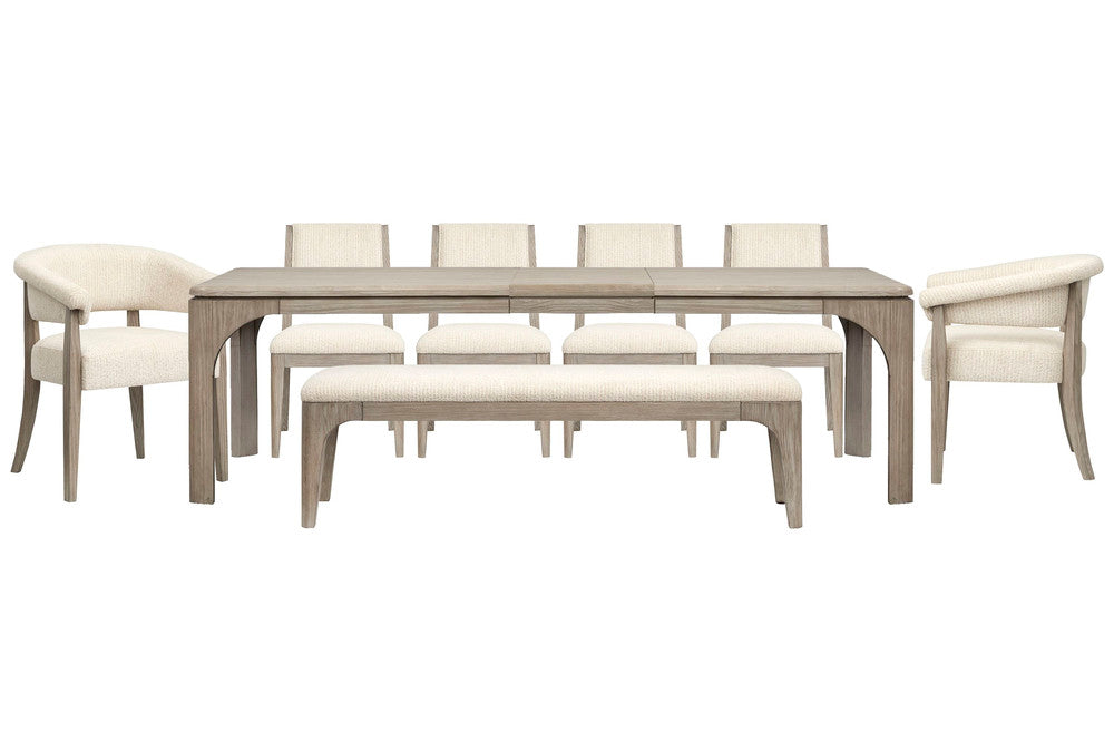 Magnussen - Braelyn Dorian Grey Extendable Rectangular Dining Table With 4 Side Chairs 2 Host Chairs And Bench - D5874-20-KIT19 view 1