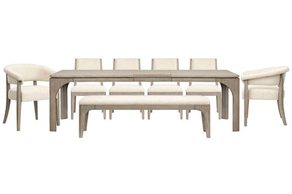 Magnussen - Braelyn Dorian Grey Extendable Rectangular Dining Table With 4 Side Chairs 2 Host Chairs And Bench - D5874-20-KIT19 view 1