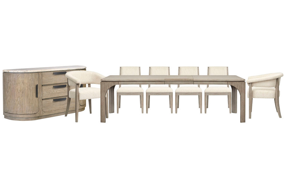 Magnussen - Braelyn Dorian Grey Extendable Rectangular Dining Table With 4 Side Chairs 2 Host Chairs And Buffet - D5874-20-KIT12 view 1