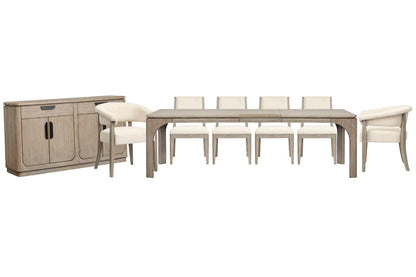 Magnussen - Braelyn Dorian Grey Extendable Rectangular Dining Table With 4 Side Chairs 2 Host Chairs And Server - D5874-20-KIT11 view 1