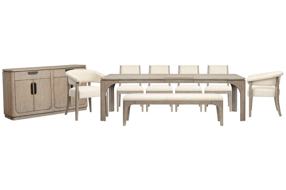 Magnussen - Braelyn Dorian Grey Extendable Rectangular Dining Table With 4 Side Chairs 2 Host Chairs Bench And Server - D5874-20-KIT20 view 1