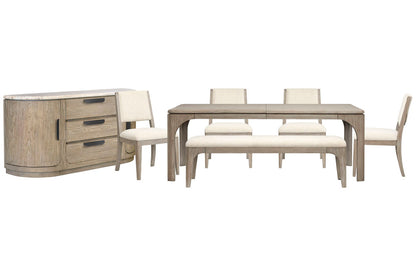 Magnussen - Braelyn Dorian Grey Extendable Rectangular Dining Table With 4 Side Chairs Bench And Buffet - D5874-20-KIT15 view 1