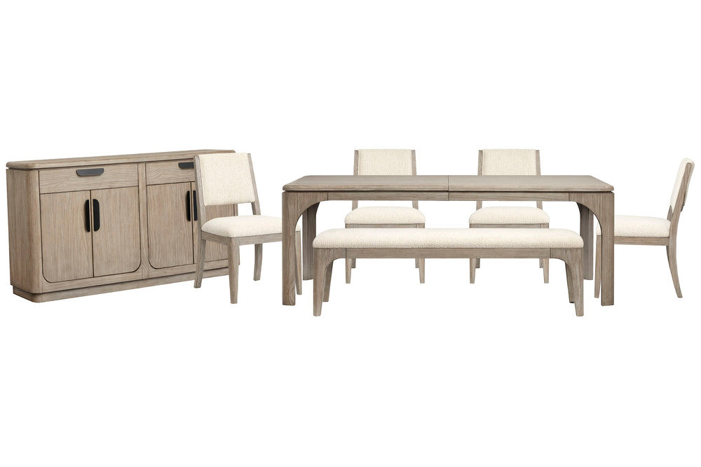 Magnussen - Braelyn Dorian Grey Extendable Rectangular Dining Table With 4 Side Chairs Bench And Server - D5874-20-KIT14 view 1