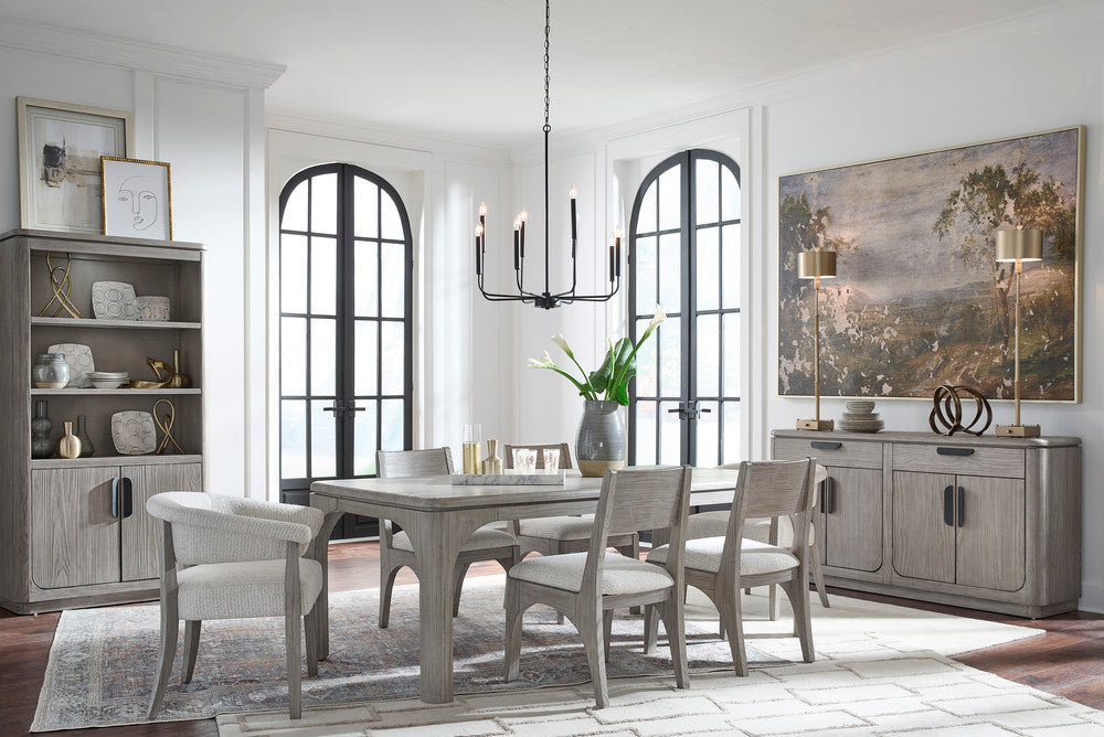 Magnussen - Braelyn Dorian Grey Extendable Rectangular Dining Table With 6 Side Chairs And Server - D5874-20-KIT5 view 9
