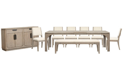 Magnussen - Braelyn Dorian Grey Extendable Rectangular Dining Table With 6 Side Chairs Bench And Server - D5874-20-KIT17 view 1
