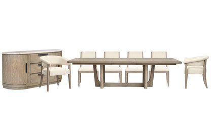 Magnussen - Braelyn Dorian Grey Extendable Trestle Dining Table With 4 Side Chairs 2 Host Chairs And Buffet - D5874-21-KIT12 view 1