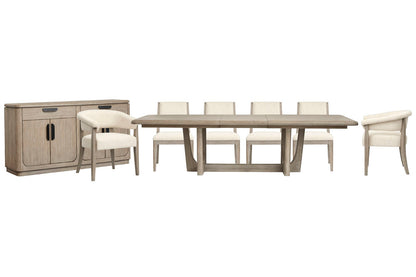 Magnussen - Braelyn Dorian Grey Extendable Trestle Dining Table With 4 Side Chairs 2 Host Chairs And Server - D5874-21-KIT11 view 1