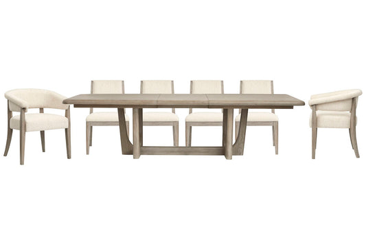 Magnussen - Braelyn Dorian Grey Extendable Trestle Dining Table With 4 Side Chairs And 2 Host Chairs - D5874-21-KIT10 view 1
