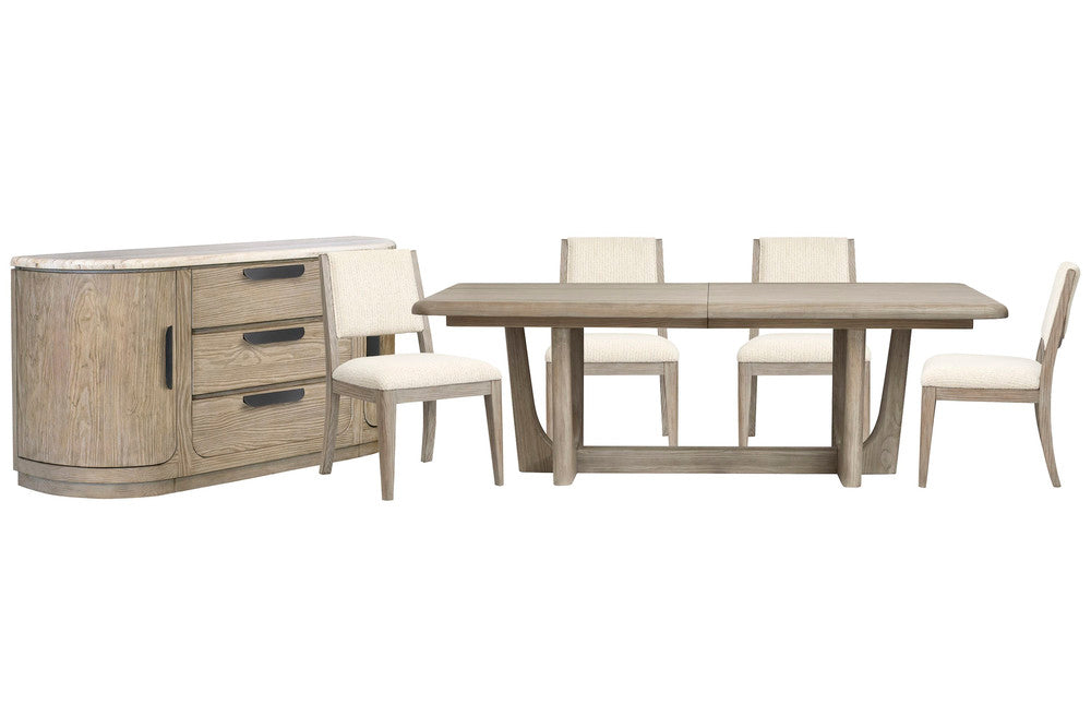 Magnussen - Braelyn Dorian Grey Extendable Trestle Dining Table With 4 Side Chairs And Buffet - D5874-21-KIT3 view 1