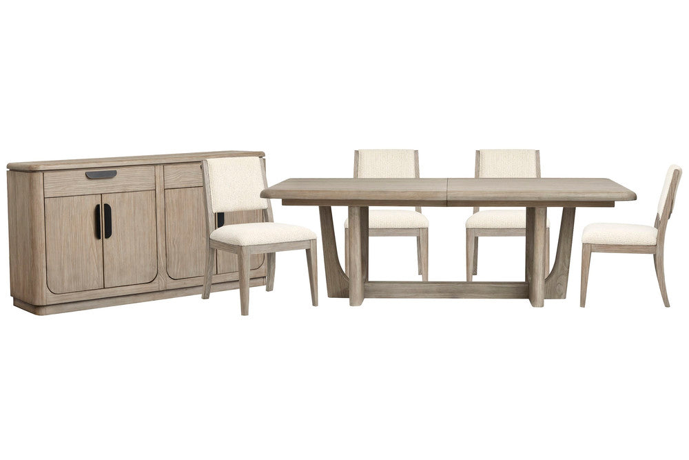 Magnussen - Braelyn Dorian Grey Extendable Trestle Dining Table With 4 Side Chairs And Server - D5874-21-KIT2 view 1