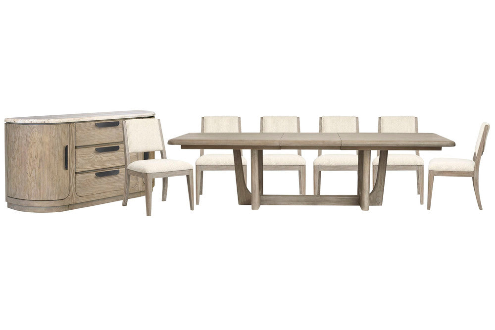 Magnussen - Braelyn Dorian Grey Extendable Trestle Dining Table With 6 Side Chairs And Buffet - D5874-21-KIT6 view 1
