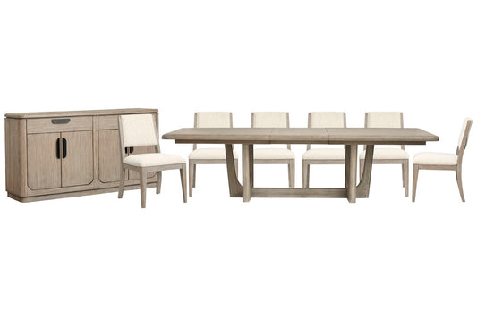 Magnussen - Braelyn Dorian Grey Extendable Trestle Dining Table With 6 Side Chairs And Server - D5874-21-KIT5 view 1