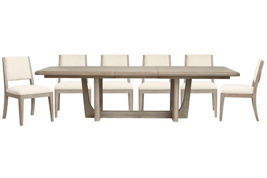 Magnussen - Braelyn Dorian Grey Extendable Trestle Dining Table With 6 Side Chairs - D5874-21-KIT4 view 1