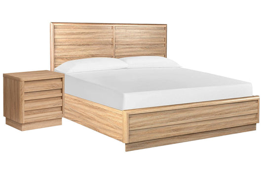 Magnussen - Brentwood Heights Provincial Brown King Panel Bed With Nightstand - B6381-64-KIT1 view 1