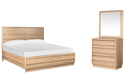 Magnussen - Brentwood Heights Provincial Brown King Panel Storage Bed And Single Drawer Dresser With Portrait Mirror - B6381-64A-KIT4 view 1