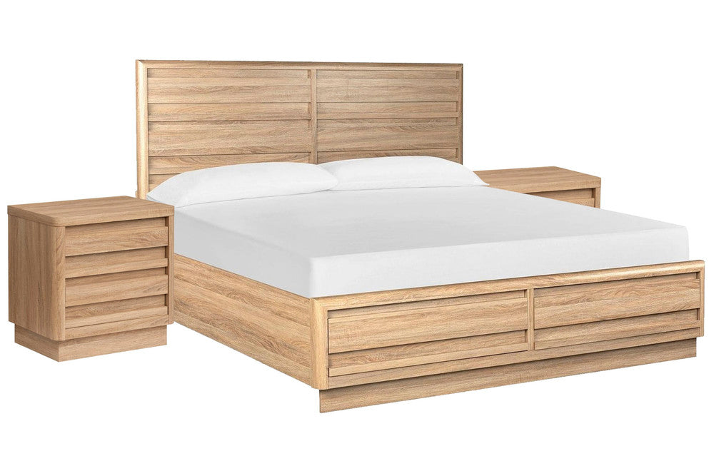 Magnussen - Brentwood Heights Provincial Brown King Panel Storage Bed With 2 Nightstands - B6381-64A-KIT2 view 1