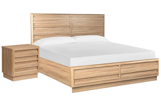 Magnussen - Brentwood Heights Provincial Brown Queen Panel Storage Bed With Nightstand - B6381-54A-KIT1 view 1