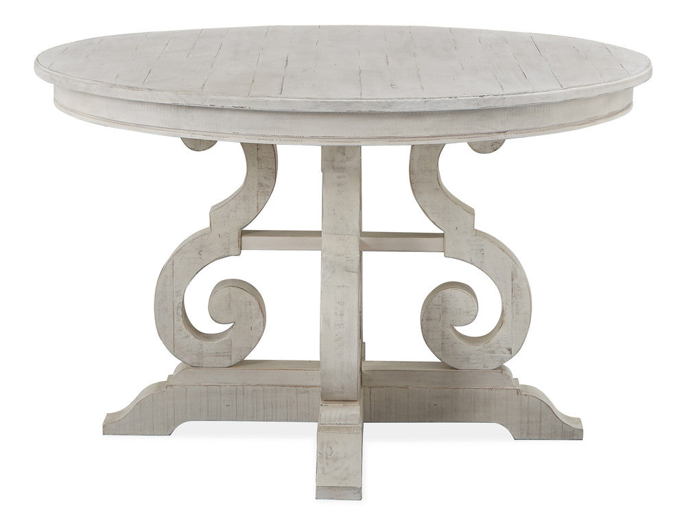 Magnussen - Bronwyn Alabaster 48" Round Dining Table With 2 Upholstered Side Chairs 2 Host Chairs And Server - D4436-22-KIT22 view 3