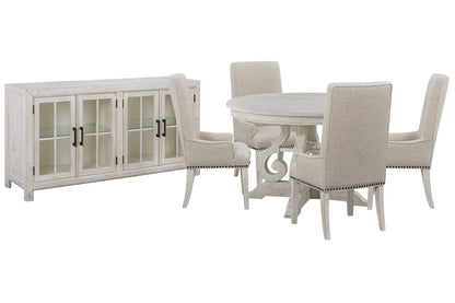Magnussen - Bronwyn Alabaster 48" Round Dining Table With 4 Host Chairs And Buffet - D4436-22-KIT13 view 1