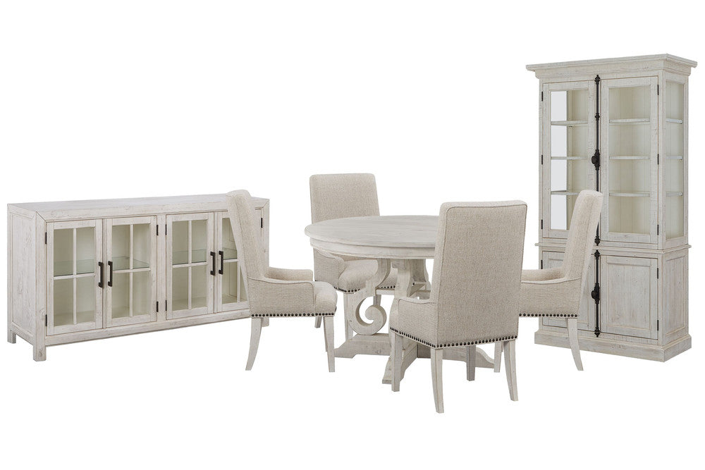 Magnussen - Bronwyn Alabaster 48" Round Dining Table With 4 Host Chairs Buffet And Dining Cabinet - D4436-22-KIT15 view 1