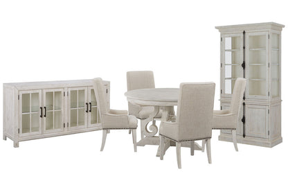 Magnussen - Bronwyn Alabaster 48" Round Dining Table With 4 Host Chairs Buffet And Dining Cabinet - D4436-22-KIT15 view 1