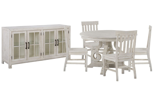 Magnussen - Bronwyn Alabaster 48" Round Dining Table With 4 Side Chairs And Buffet - D4436-22-KIT3 view 1