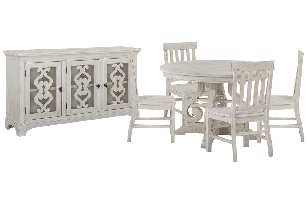 Magnussen - Bronwyn Alabaster 48" Round Dining Table With 4 Side Chairs And Server - D4436-22-KIT2 view 1
