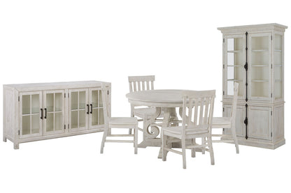 Magnussen - Bronwyn Alabaster 48" Round Dining Table With 4 Side Chairs Buffet And Dining Cabinet - D4436-22-KIT5 view 1