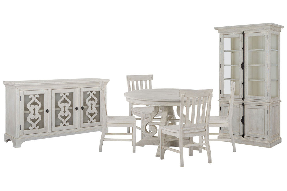 Magnussen - Bronwyn Alabaster 48" Round Dining Table With 4 Side Chairs Server And Dining Cabinet - D4436-22-KIT4 view 1