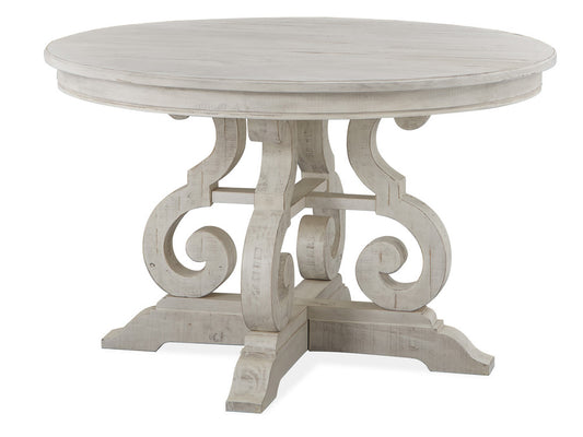Magnussen - Bronwyn Alabaster 48" Round Dining Table With 4 Upholstered Side Chairs And Buffet - D4436-22-KIT8 view 2