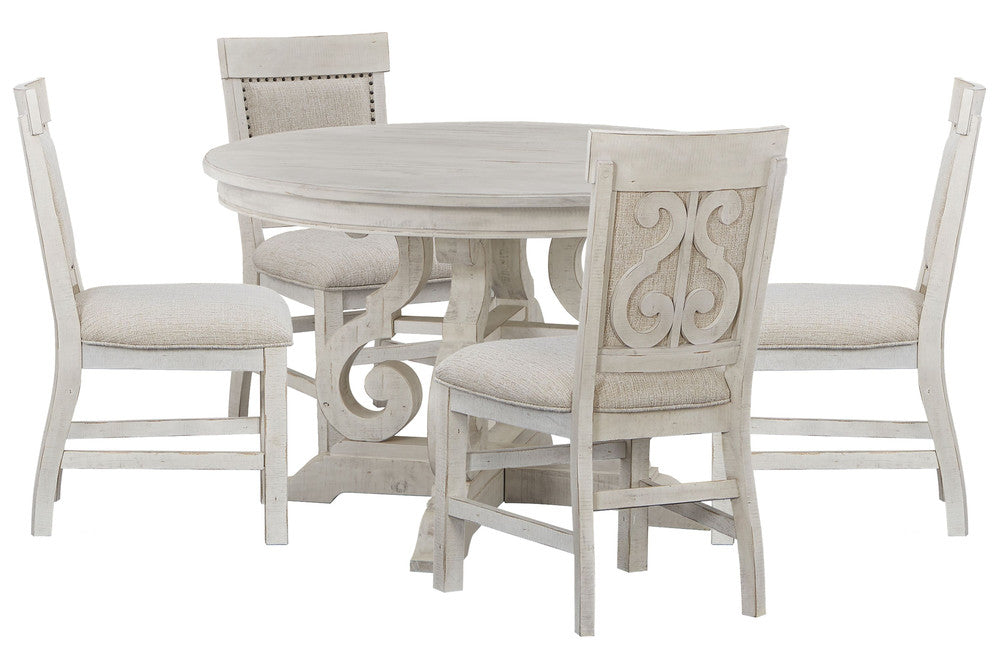Magnussen - Bronwyn Alabaster 48" Round Dining Table With 4 Upholstered Side Chairs - D4436-22-KIT6 view 1
