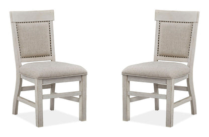 Magnussen - Bronwyn Alabaster 48" Round Dining Table With 4 Upholstered Side Chairs - D4436-22-KIT6 view 5