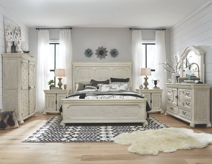 Magnussen - Bronwyn Alabaster California King Panel Bed And Drawer Dresser With Landscape Mirror - B4436-74-KIT3 view 8