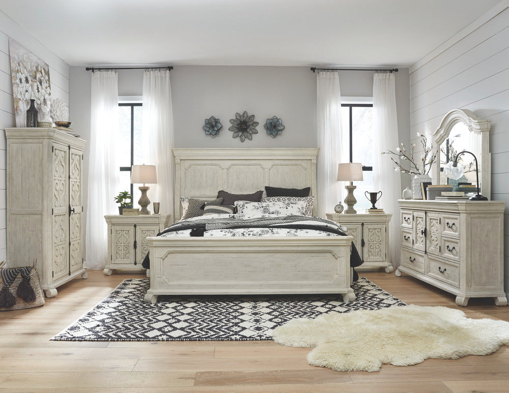 Magnussen - Bronwyn Alabaster California King Panel Bed With Nightstand - B4436-74-KIT1 view 7